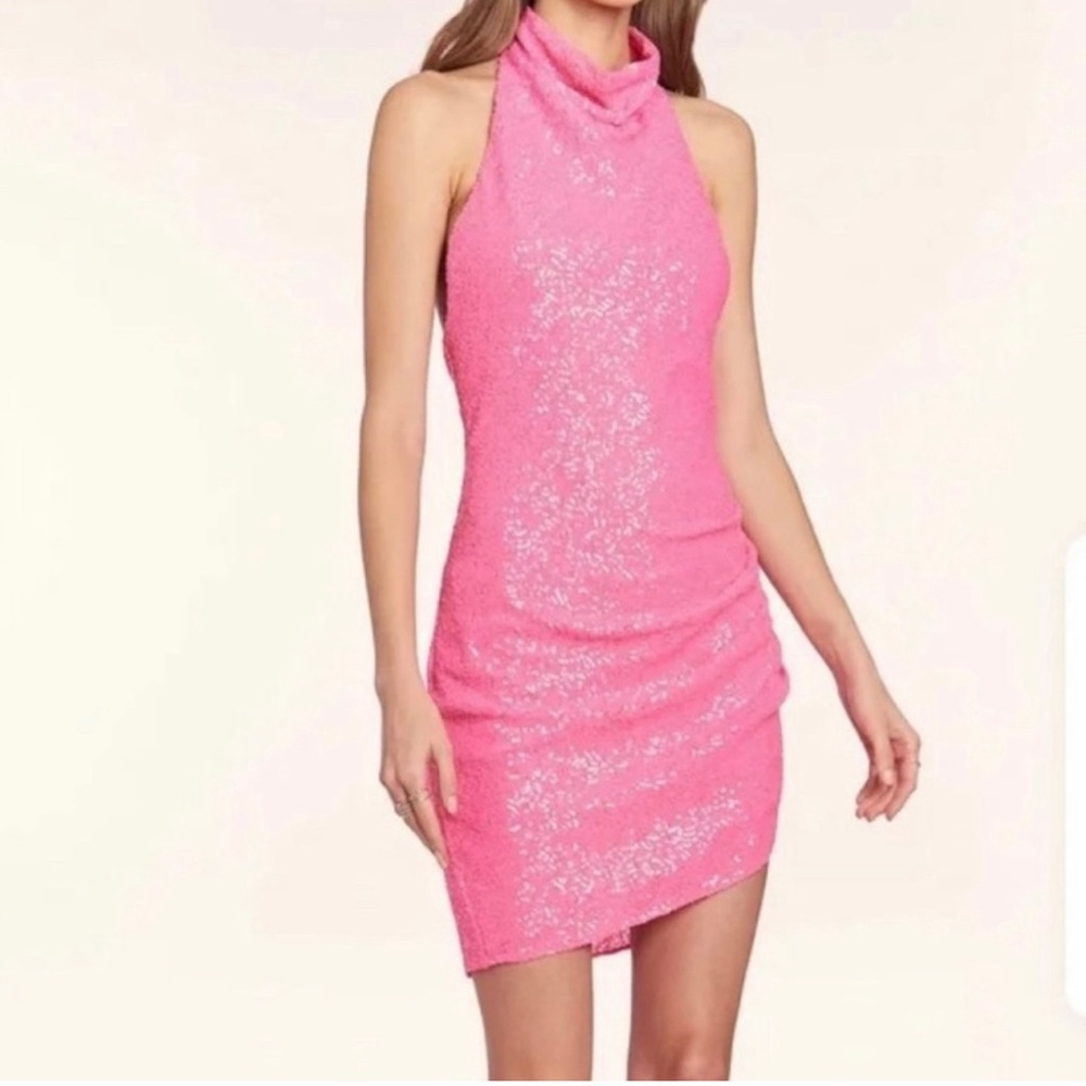 Amanda uprichard pink sparkle samba dress
